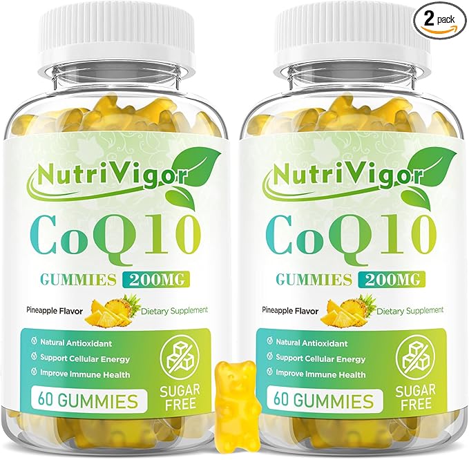CoQ10 Gummies, Coenzyme Q10 Supplement 200mg, CoQ10 Supplement 120 Count