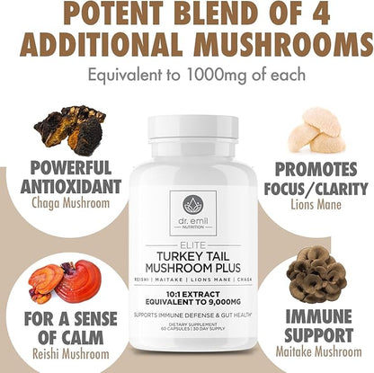 DR. EMIL NUTRITION Elite Turkey Tail Mushroom Plus Twin Pack