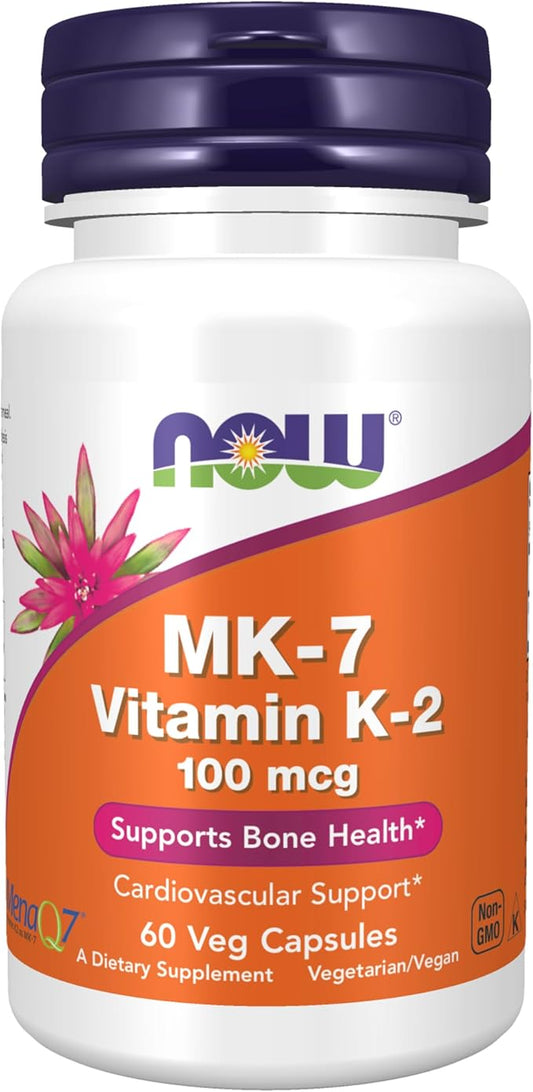 NOW Supplements, MK-7 Vitamin K-2 100 60 Veg