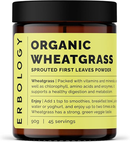 Erbology Organic Wheatgrass Powder 3.2 oz 45 Servings
