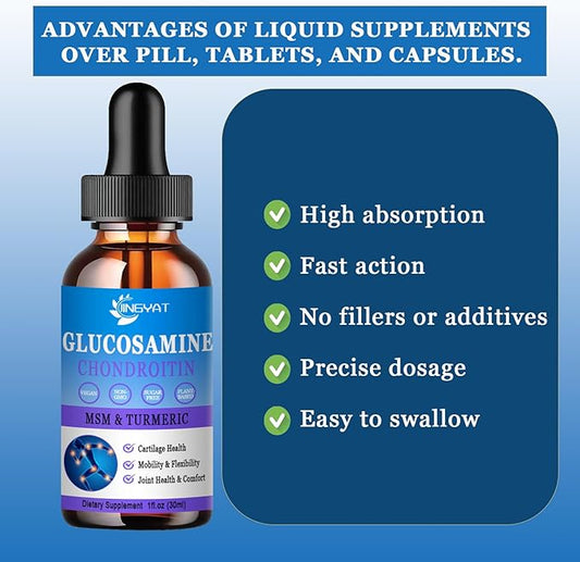 Glucosamine Chondroitin Liquid Drops 2000mg, Liposomal