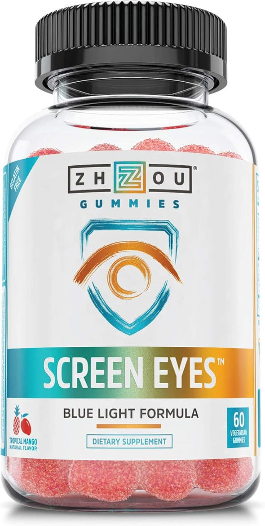 Zhou Nutrition Screen Eyes Gummies, Eye 2020 and 30 Servings, 60 Gummies
