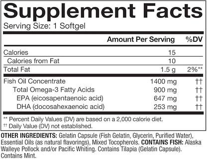 Member's Mark - Omega 3, Fish 1400 mg (900 mg 150 Softgels