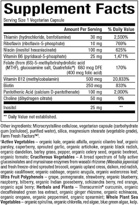 Natural Factors BioCoenzymated Active B Complex, 60 Capsules