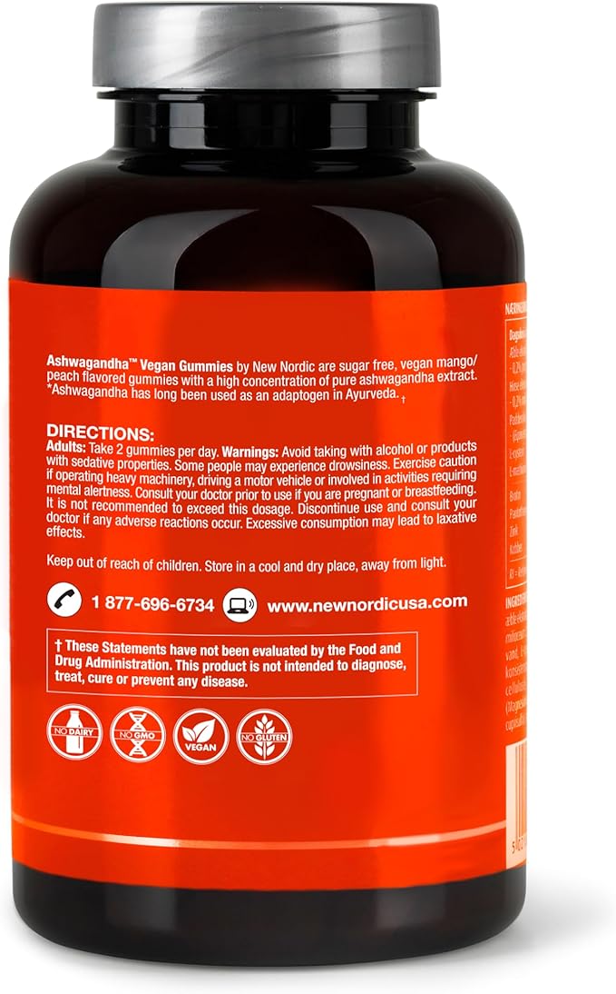 NEW NORDIC Ashwagandha Gummies 300 mg 60 Gummies