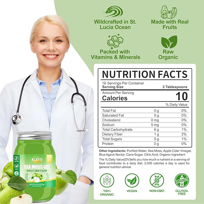 (18 OZ) Irish Sea Moss Gel 102 Vitamins