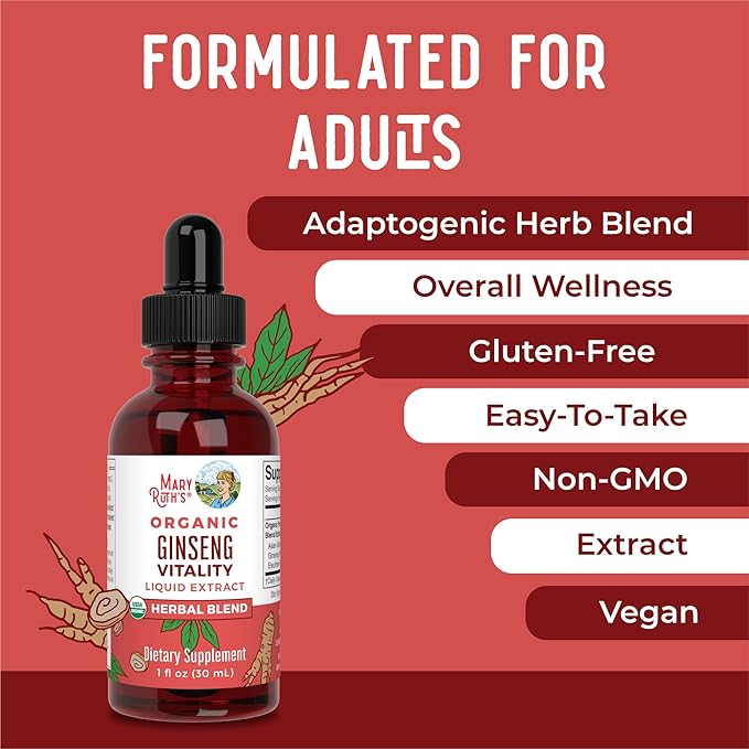 MaryRuth Organics Herbal Supplement for Brain Function 1 Fl