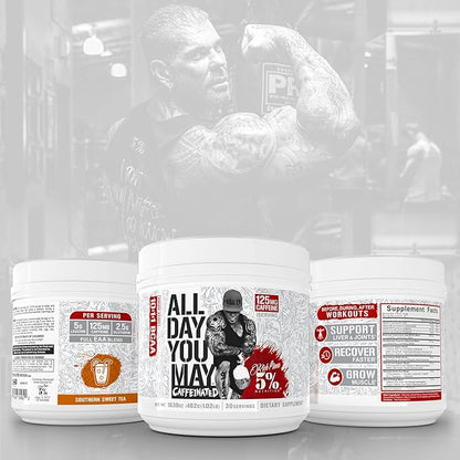 5% Nutrition Rich Piana AllDayYouMay Caffeinated 16.3 oz, 30 Servings