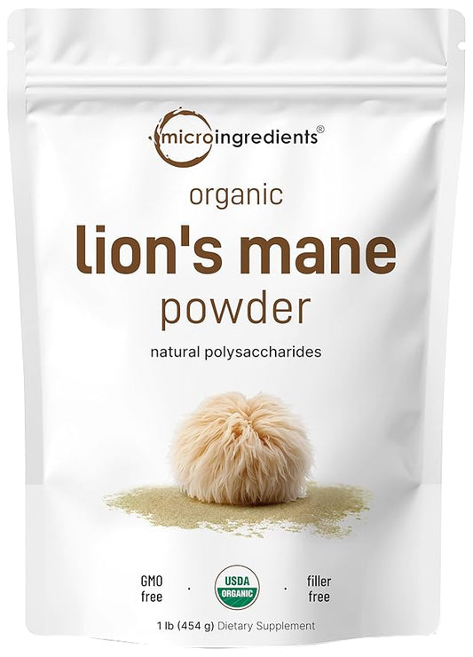 Micro Ingredients Organic Lions Mane Mushroom 16 Ounce