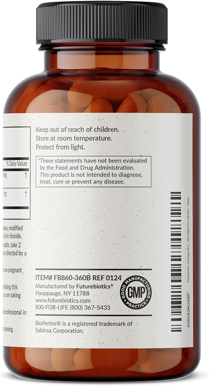 Futurebiotics Ashwagandha Extra Strength Stress & 360 Vegetarian