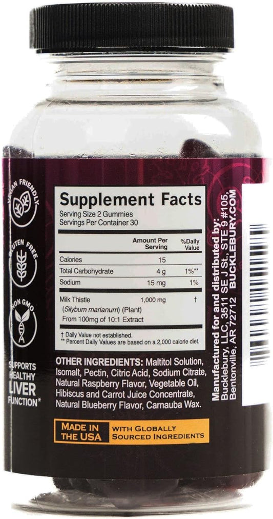 Sugar-Free Milk Thistle Gummies 1,000mg 60 Gummies