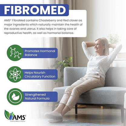 America Medic & Science FibroMed (60 Capsules) | Hormonal Balance Supplement for Women | with Chasteberry, Red Clover, Echinacea, and Other Natural Herbs | Supports Reproductive Health