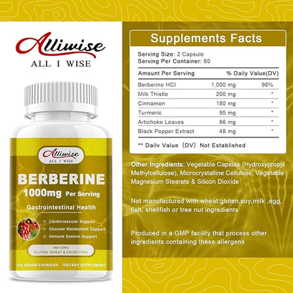 Berberine Supplement - 1000mg Berberine
