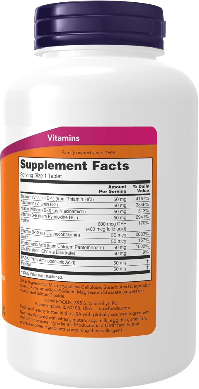 NOW Supplements, Vitamin B-50 mg, Energy 250 Tablets 2)