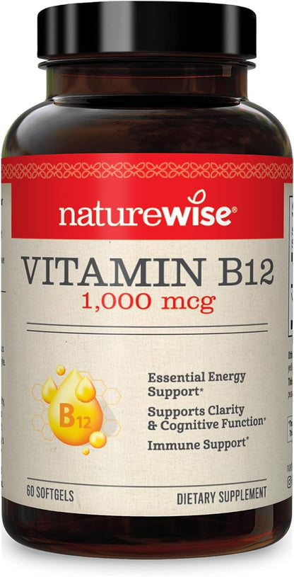NatureWise Vitamin D3 2000iu 360 Count B12 1000mcg 1000mcg 60 60 Softgels
