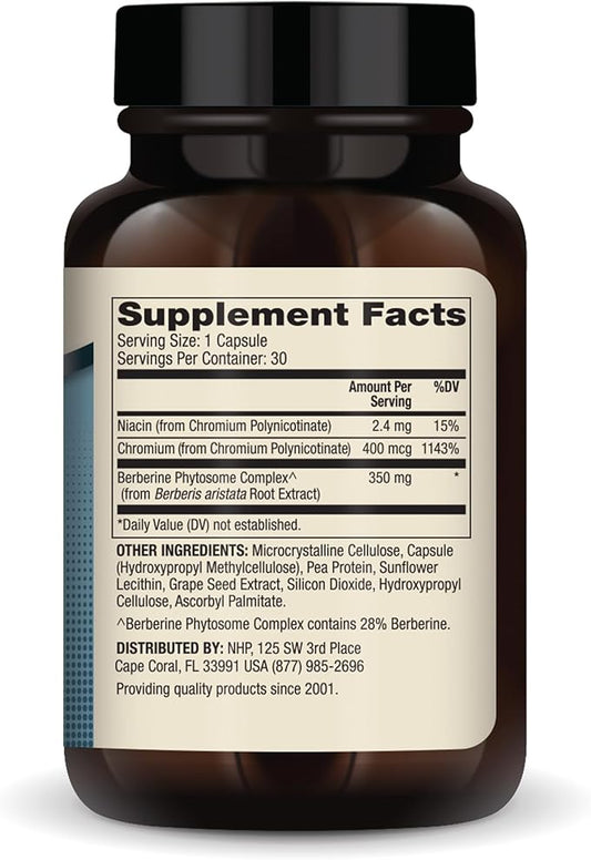 Dr. Mercola Biothin Berberine with Chromium, 30 Servings (30 Capsules), Dietary Supplement, Supports Healthy Metabolic Function, Non-GMO