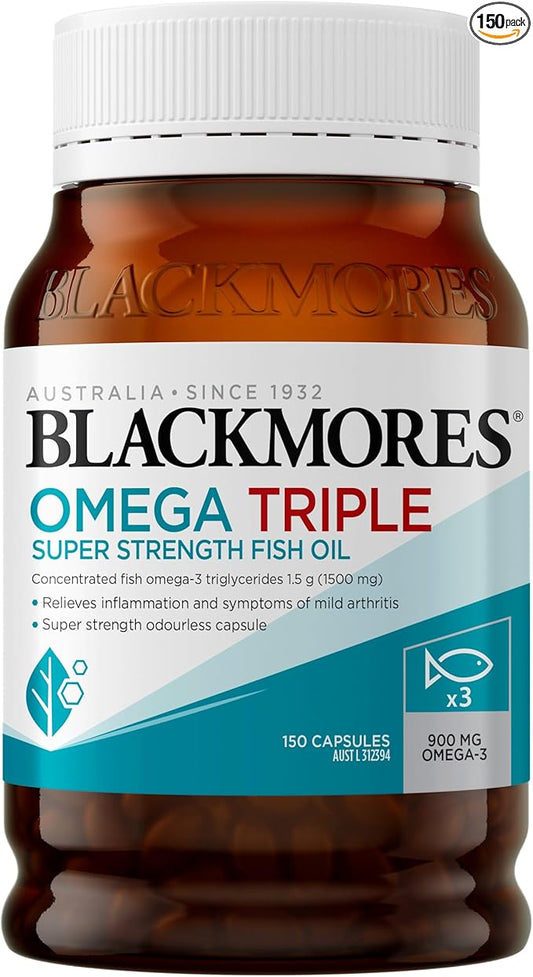 Blackmores Omega Triple Concentrated Fish Oil 150 Capsules