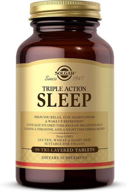 Solgar Triple Action Sleep, 90 Tri-Layer Tablets 90 Servings