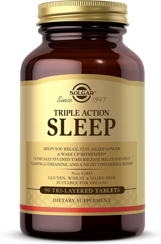 Solgar Triple Action Sleep, 90 Tri-Layer Tablets 90 Servings