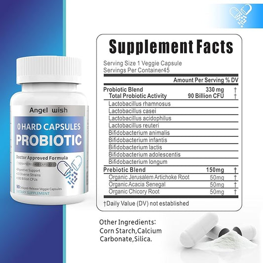 Prebiotics-Probiotics Nutritional-Supplements Women-Men 90Count 180 Billion