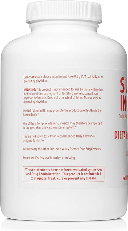 Super Inositol, Vitamin B8 Powdered Dietary 16 oz