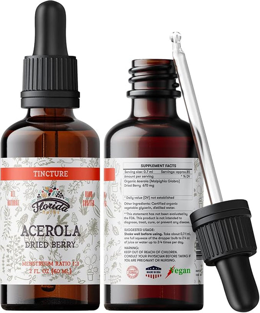 Acerola Tincture (Vitamin C), Organic Acerola