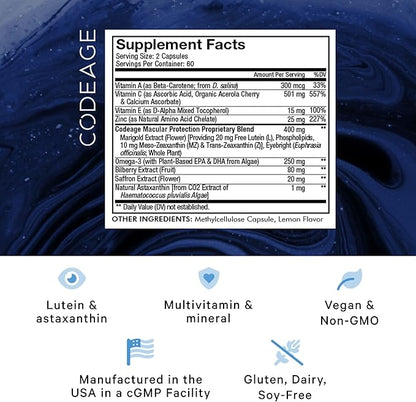Codeage Eyes Vitamins 2 Vitamins 120 Capsules