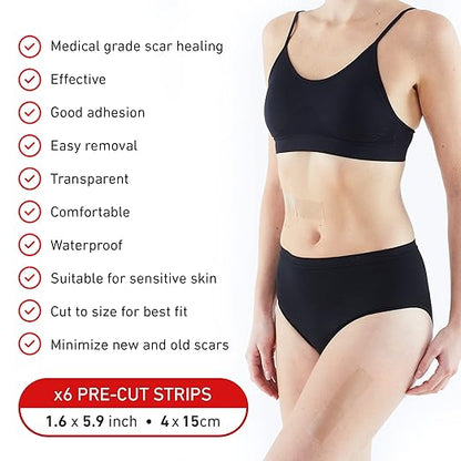 Neo G Opti-Heal Wound Recovery Silicone 1.6 x 5.9 inch 6 Strips