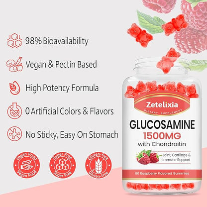 Glucosamine Chondroitin Gummies with MSM, Turmeric 60 Count