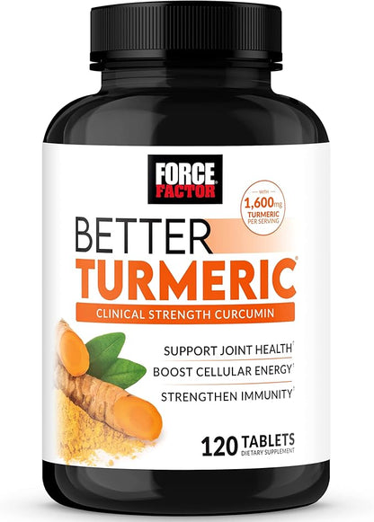 FORCE FACTOR Better Turmeric Curcumin 1600mg 120 Tablets