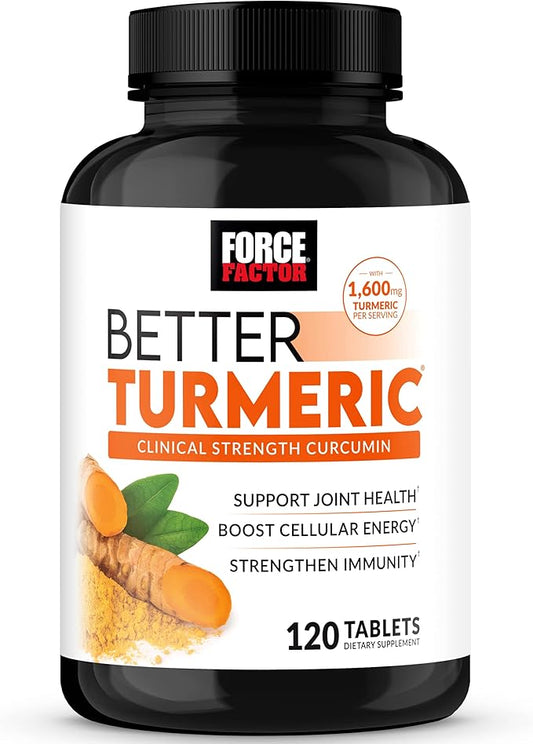 FORCE FACTOR Better Turmeric Curcumin 1600mg 120 Tablets
