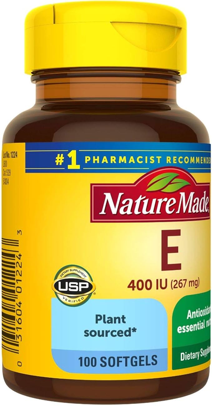 Nature Made Plant Sourced Vitamin E 267 mg (400 IU) 100 Count 3)