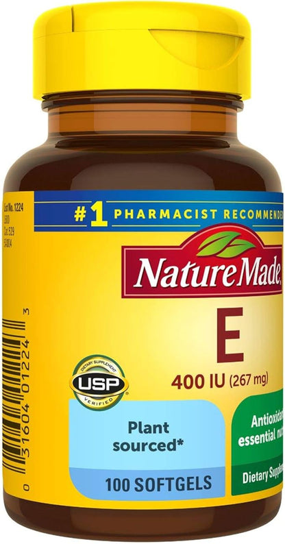Nature Made Plant Sourced Vitamin E 267 mg (400 IU) 100 Count 3)