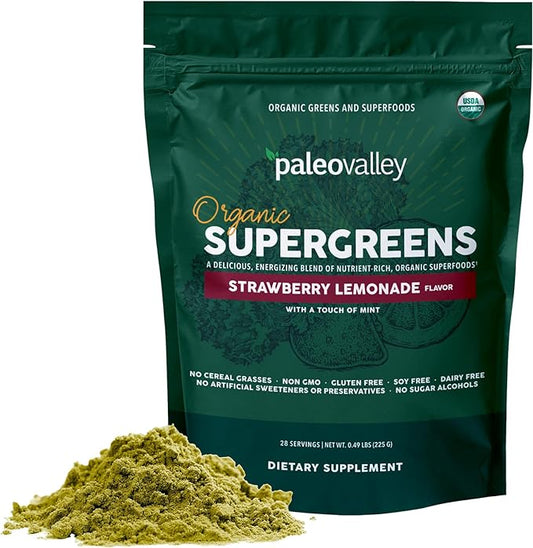 Paleovalley Organic Supergreens 28 Servings 23 Organic