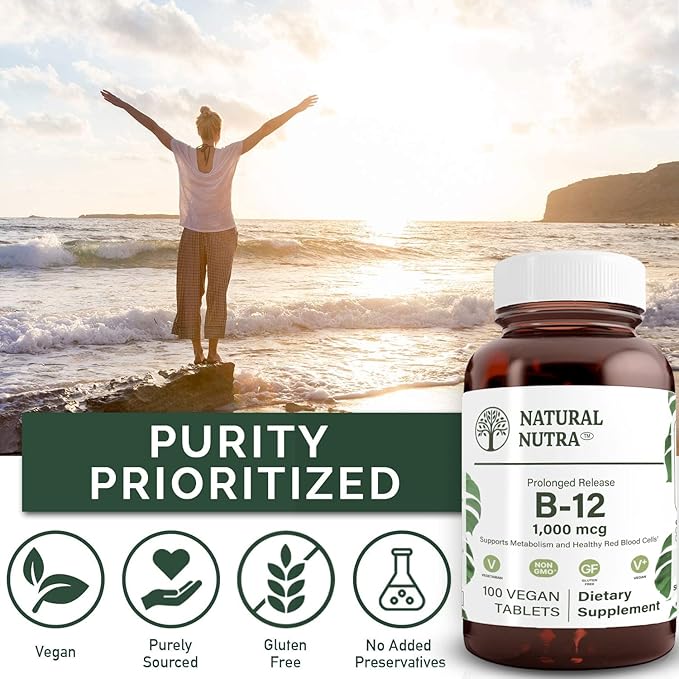 Natural Nutra Vegan Methyl B12 1000mcg, 100 Vegan