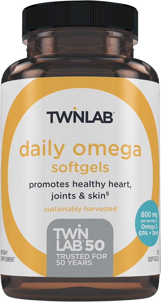Twinlab Daily Omega Softgels 800 mg, 30 Softgels