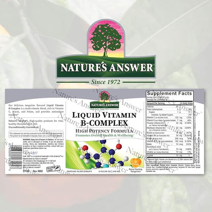Nature's Answer Liquid Vitamin B-Complex Supports 8oz