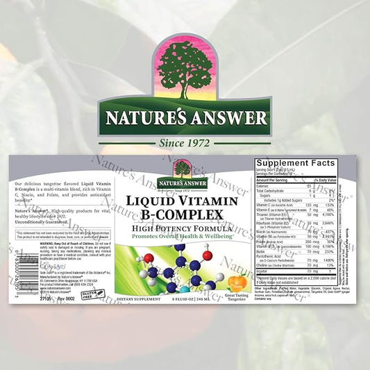Nature's Answer Liquid Vitamin B-Complex Supports 8oz