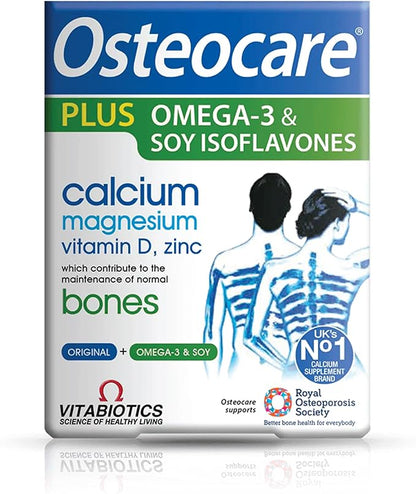 Vitabiotics Osteocare Plus 2-in-1 Formula 800mg with D3, Magnesium, Omega-3 | 90 Tablets