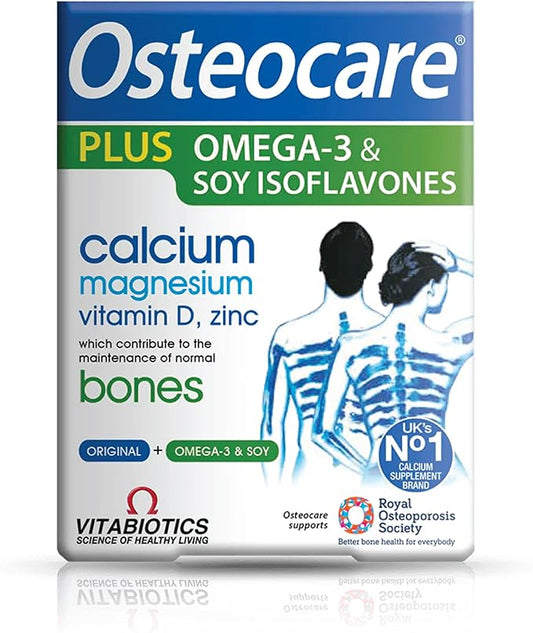 Vitabiotics Osteocare Plus 2-in-1 Formula 800mg with D3, Magnesium, Omega-3 | 90 Tablets