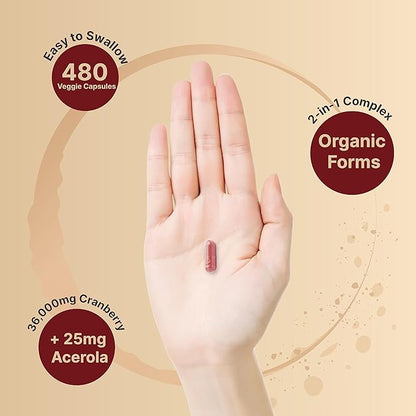 NatureBell 2 Pack Cranberry Pills 36,000mg 100:1 Fresh