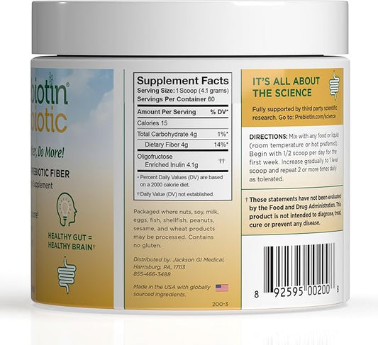 Prebiotin Prebiotic Fiber Supplement Powder – 8.68 oz