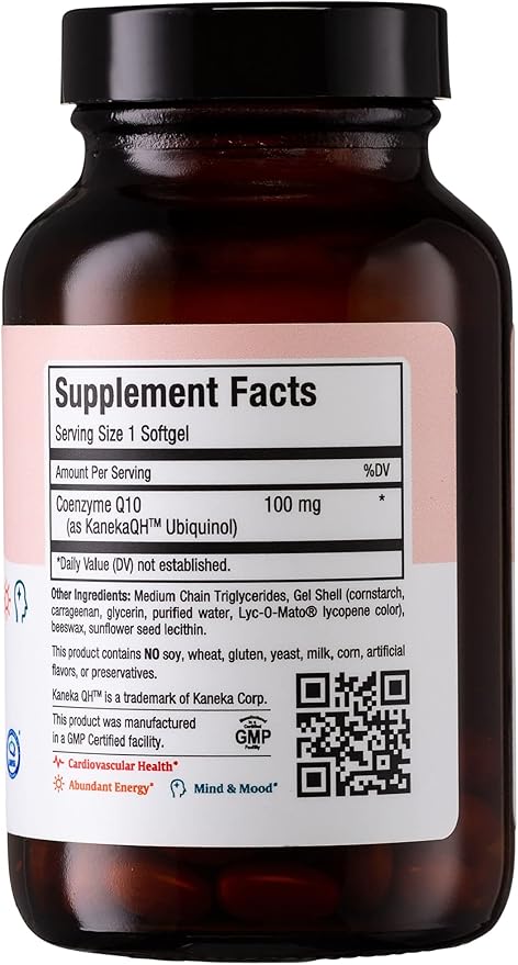 CoQ10 Ubiquinol - CoQ10 100mg Softgels 10 Supplement Q10 Supplement 100mg for 10 (60 (60 Count)