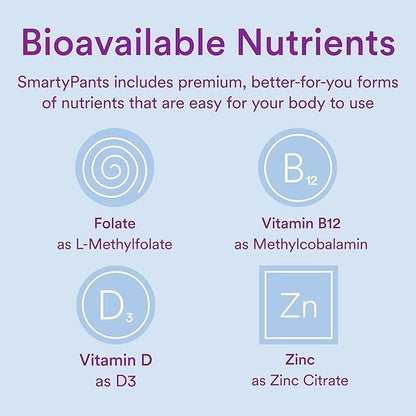 SmartyPants Fiber Supplement & Multivitamin D3, C, B12, B6, B6, Vitamin 3 Fish 180 Count (30 Day