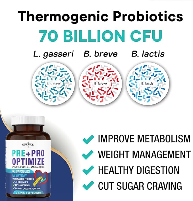 Pro Optimize Probiotics for Women, Menopause, 70 Billion CFU, Digestive Health - Relief for Bloating, Hot Flashes, Joint Support, Night Sweats - Gut Health & Metabolism - Dong Quai (180 (Pack of 3))