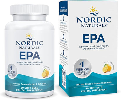Nordic Naturals EPA, Lemon 60 Soft 1210 mg Omega-3 - 30 Servings