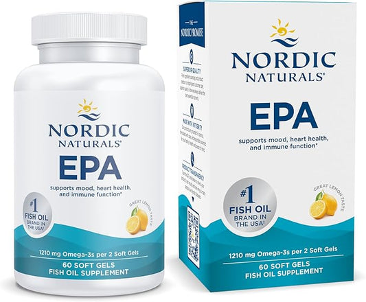 Nordic Naturals EPA, Lemon 60 Soft 1210 mg Omega-3 - 30 Servings