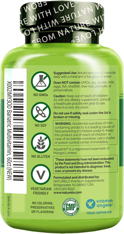 NATURELO Bariatric Multivitamin 60 Veggie