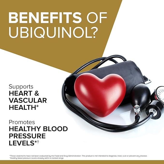 Qunol Ubiquinol CoQ10 200mg Softgels, Powerful CoQ10, 120ct 120ct Softgels