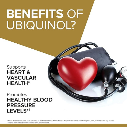 Qunol Ubiquinol CoQ10 200mg Softgels, Powerful CoQ10, 120ct 120ct Softgels